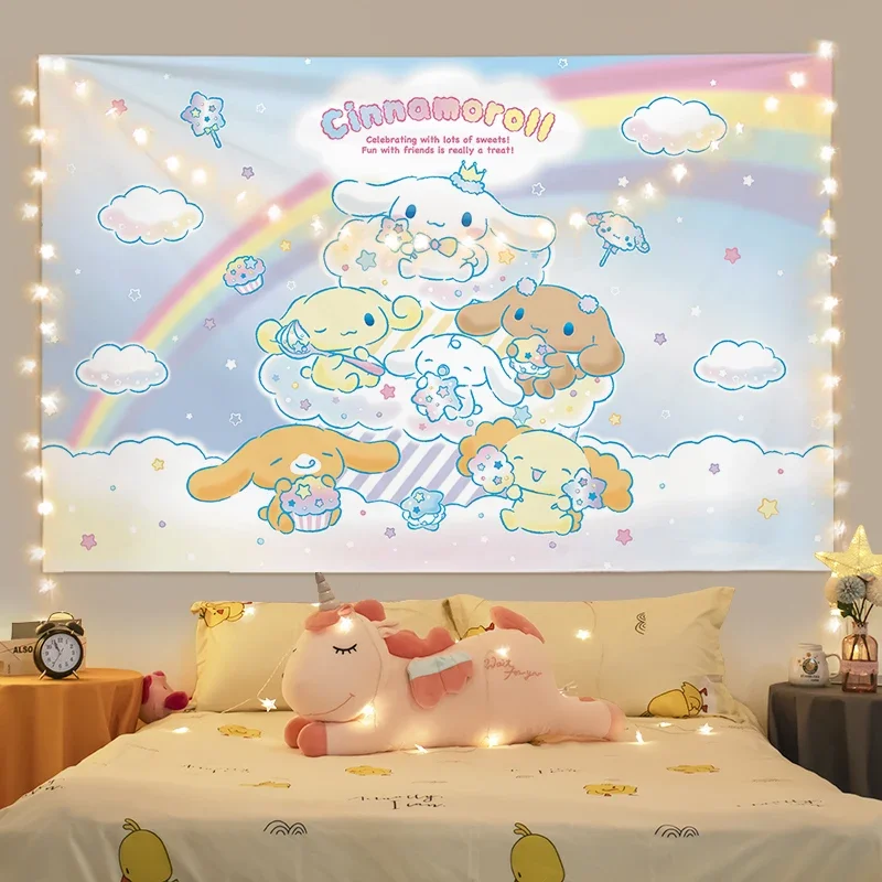 Cute Healing Warm Room Decoration Canvas Bedside Cloth Sanrio Hanging Cloth Jade Guigou Meileti Background Wall Cloth