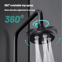 NEW Black High Pressure Mini Rainshower Magic Water Flow Rainfall Shower Head Water- saving Bathroom Accessories Showerhead