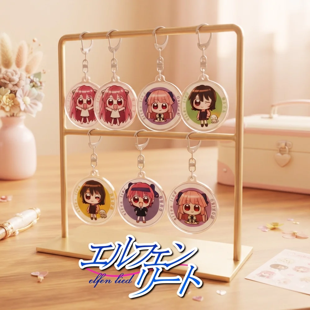 Anime Elfen Lied Acrylic Keychain 2026 New Q Version Cute Lucy Nyu Nana Yuka Mayu Cute Bag Decor