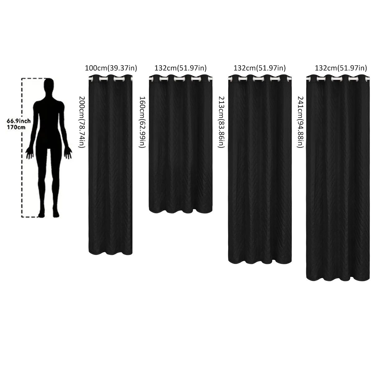1panel 100% Blackout Winter Curtain, Warm Curtains for Living Room, Bedroom, Children Room, Add Cotton Curtains Grommet Top