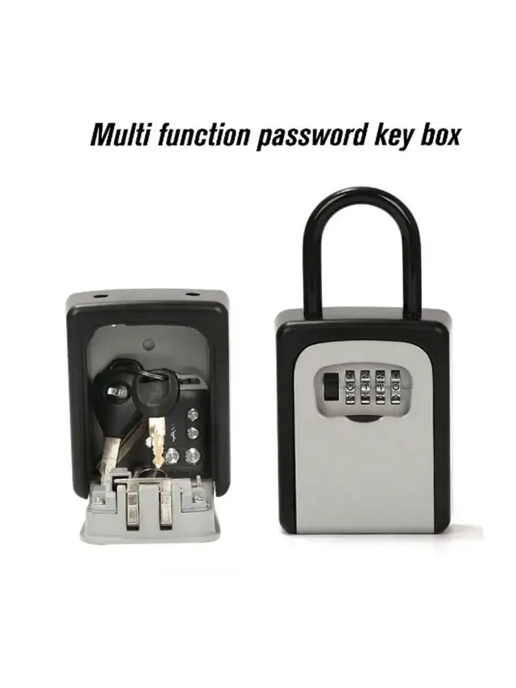 Password Padlock Key Storage Box Smart Outdoor Key Safe Lock Box Key Code Box Key Storage Lock Box Wall Mounted Password Lock