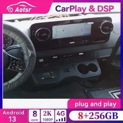 8+128GB Car radio Android 14.0 Audio For Benz Sprinter 2018 - 2023 AutoRadio CarPlay GPS Multimedia Player Navi Stereo Head Unit
