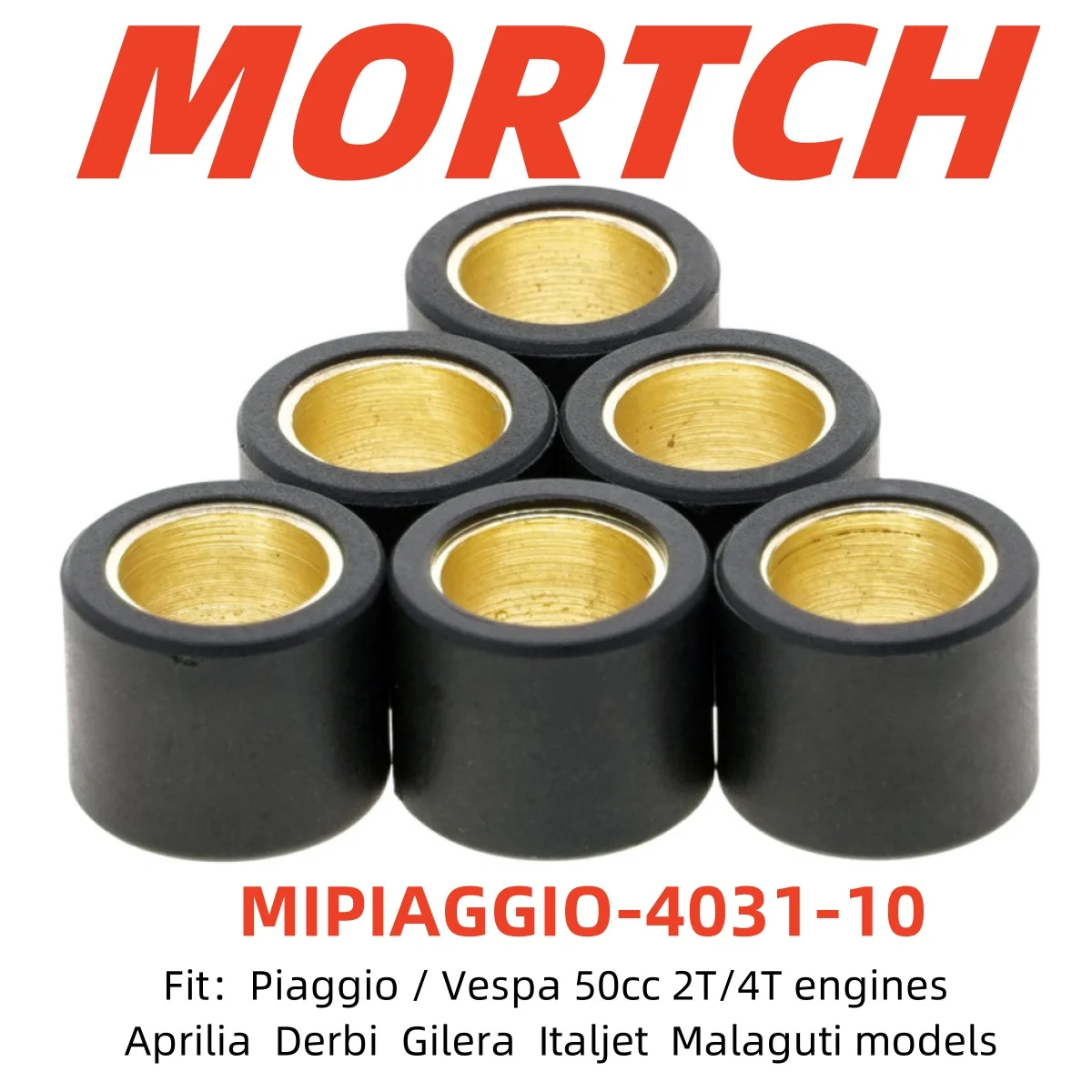 For Piaggio Vespa Variator Roller 10g 19x15.5mm MIPIAGGIO-4031-10 CVT Roller Weight