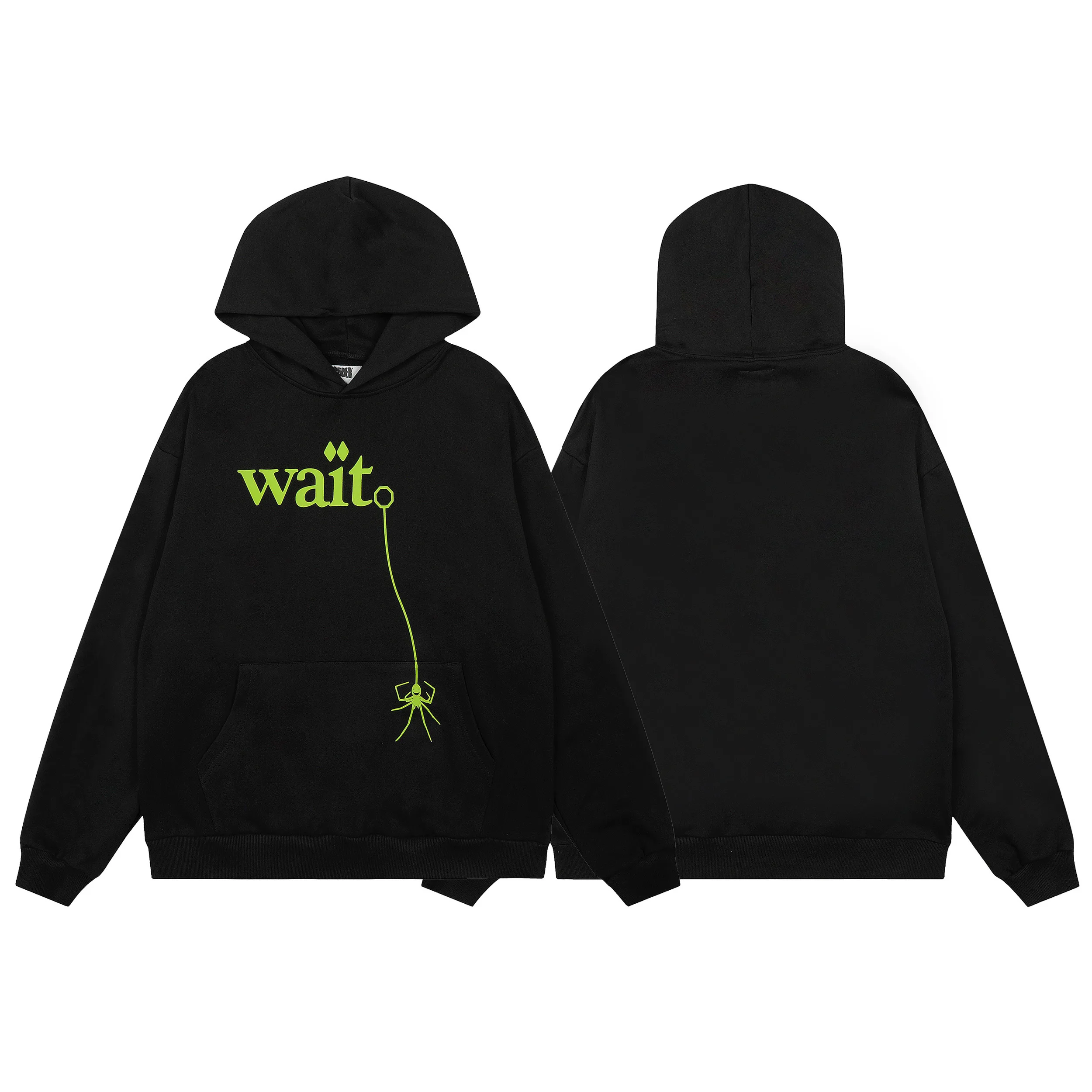 

Модная хлопковая толстовка свободного кроя с простым принтом в американском стиле, универсальная, из чистого хлопка, удобная, повседневная