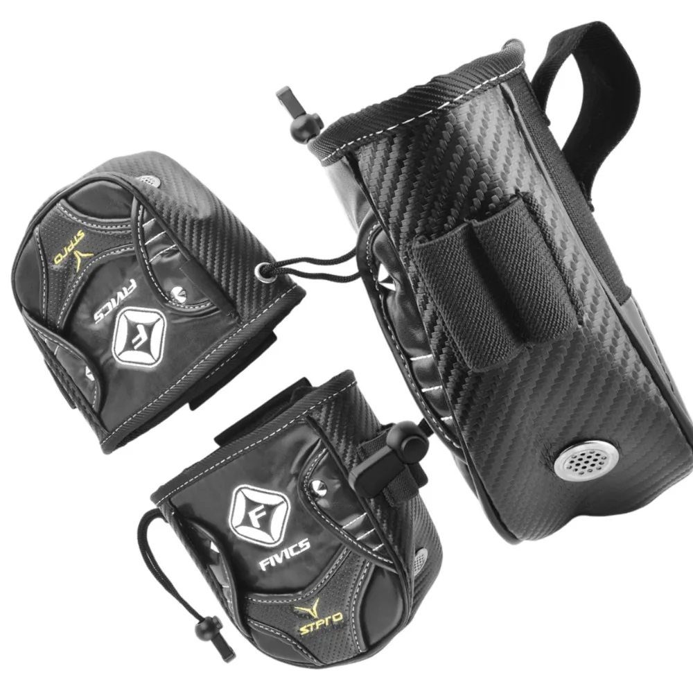 

Achery 1PC Leather Velvet Fabric Release Aids Bag Protective Storage Bag for Outdoor Shooting Hunting Target