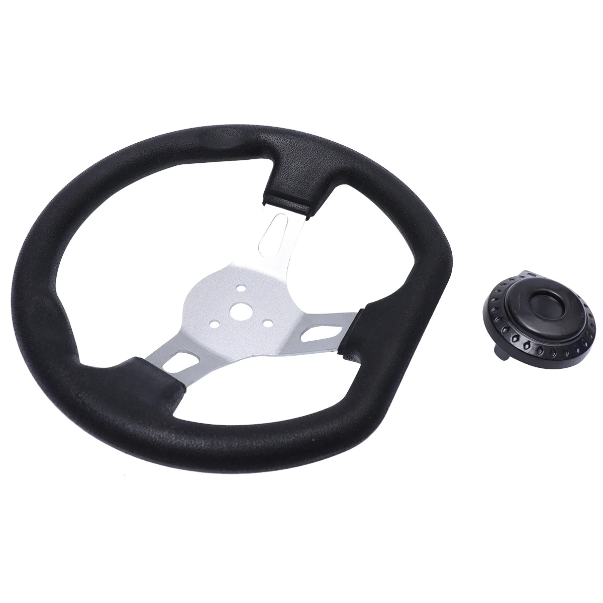 

270mm Modification Steering Wheel PU Replacement Steering Wheel for Go-kart (Black)