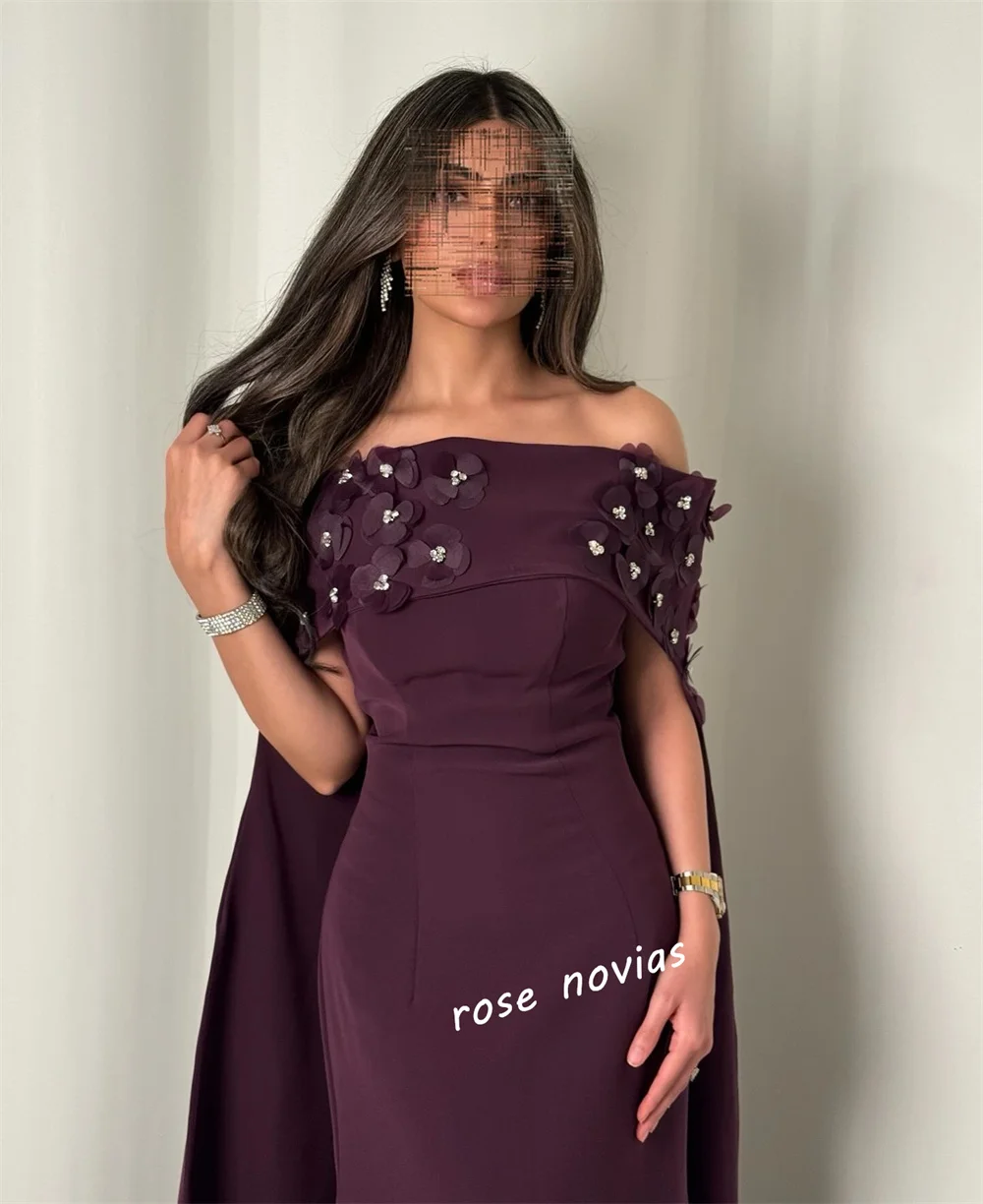 맞춤형 고품질 아플리케 오프숄더 롱 숄 사우디아라비아 정장 이브닝 드레스 맞춤형 파티 가운