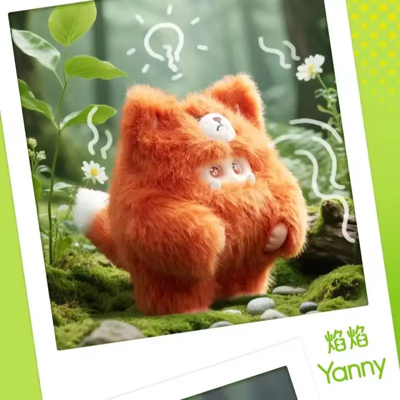 Caja ciega de vinilo de bosque peludo, monstruo esponjoso 100% auténtico, decoración de dibujos animados de segunda generación, figuras de Anime, juguete colgante para regalo