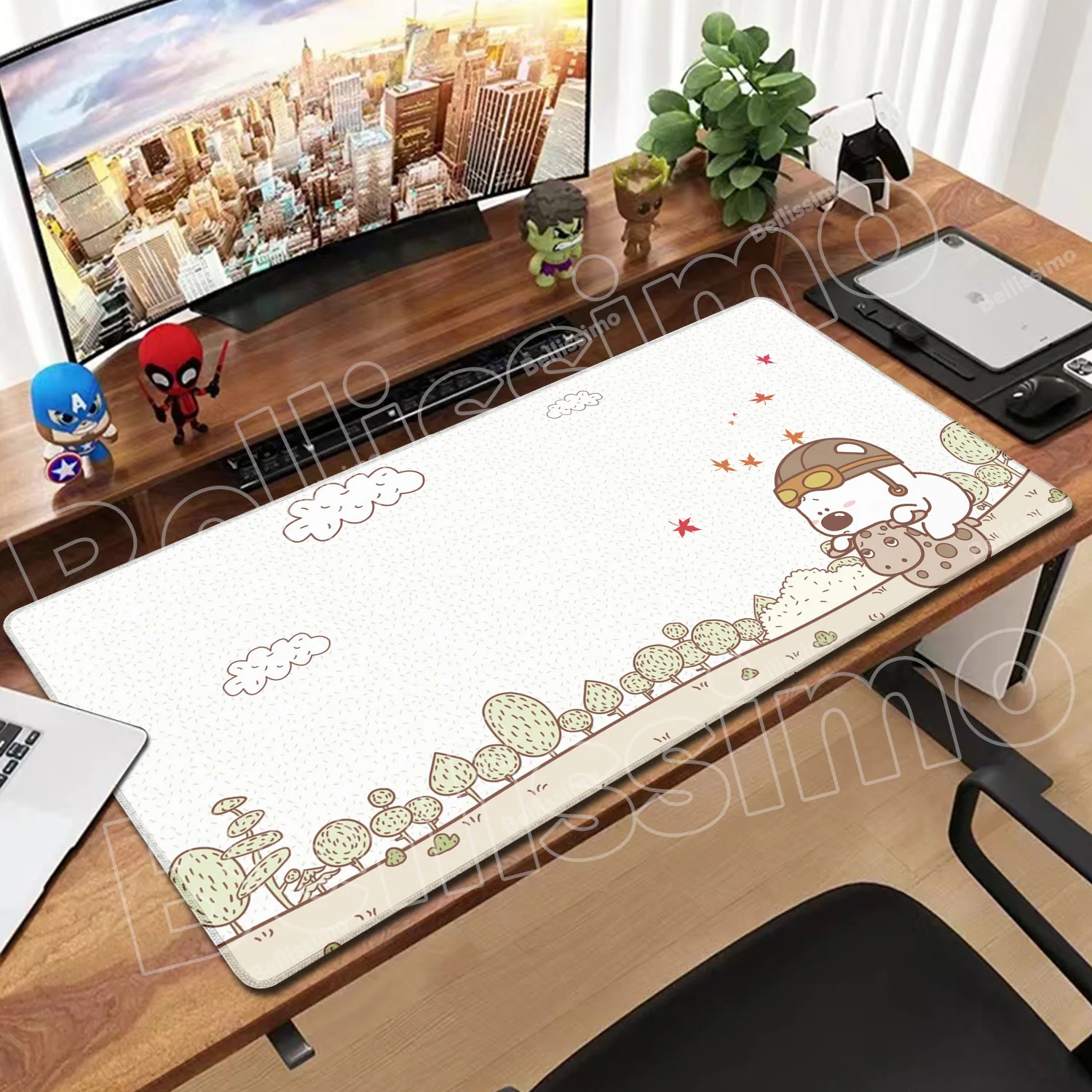 

Energetic little bear multi-model mouse pad Home office computer desktop mechanical keyboard protection expansion writing pads