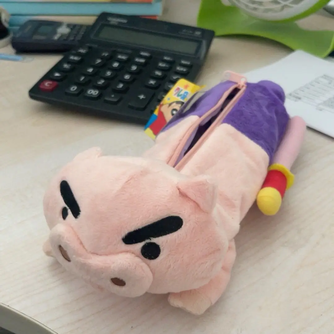 Cute New Chibito chubby Nijimori plush pencil case makeup bag