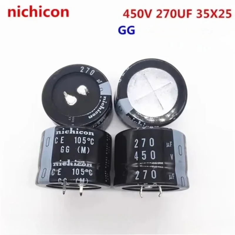 2PCS/10PCS Nichicon GG Series 35x25mm 450V270uF Snap-in PSU Electrolytic Capacitor