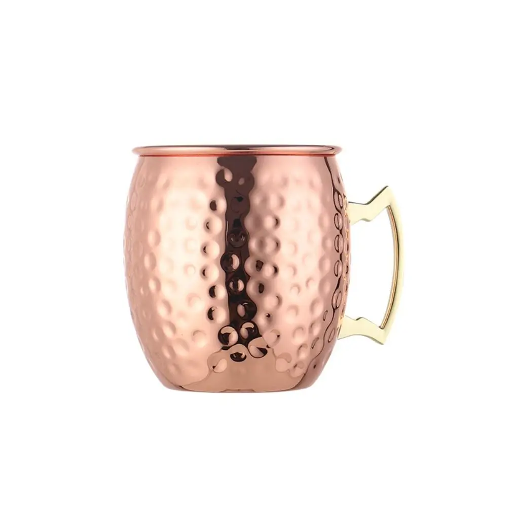 500ml Hammer Point Cup Handcrafted Moscow Mule Mug Cup Smooth Finish Thickened Drum Cup Mules Cocktails Coffee Beer