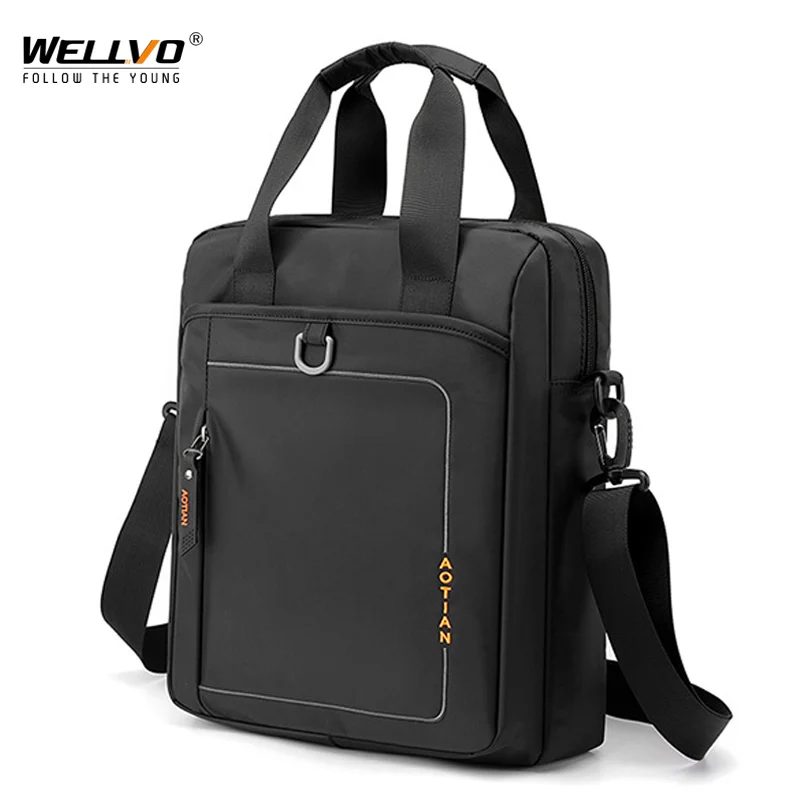 

Men's Business Handbag Waterproof Sling Shoulder Messenger Bag 12 Inch Crossbody Briefcase Large Male Oxford Travel Flap XA40C