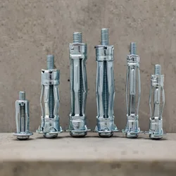 Zinc Plated Steel Molly Bolt Hollow Drive Wall Anchor Screws Set for Drywall Heavy Duty Metal Fixings Anchors