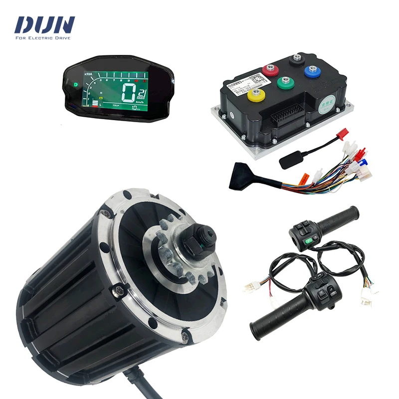 

QS120 2000 Вт 72 В PMSM Средний приводной двигатель с контроллером ND72300 и комплектами дроссельной заслонки T08 с дисплеем DKD