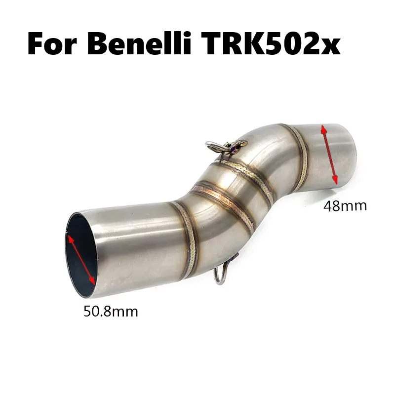 51mm Interface Middle link Pipe Slip-on Motorcycle Exhaust Stainless Steel Connect 51MM Muffler For Benelli TRK 502X TRK502X