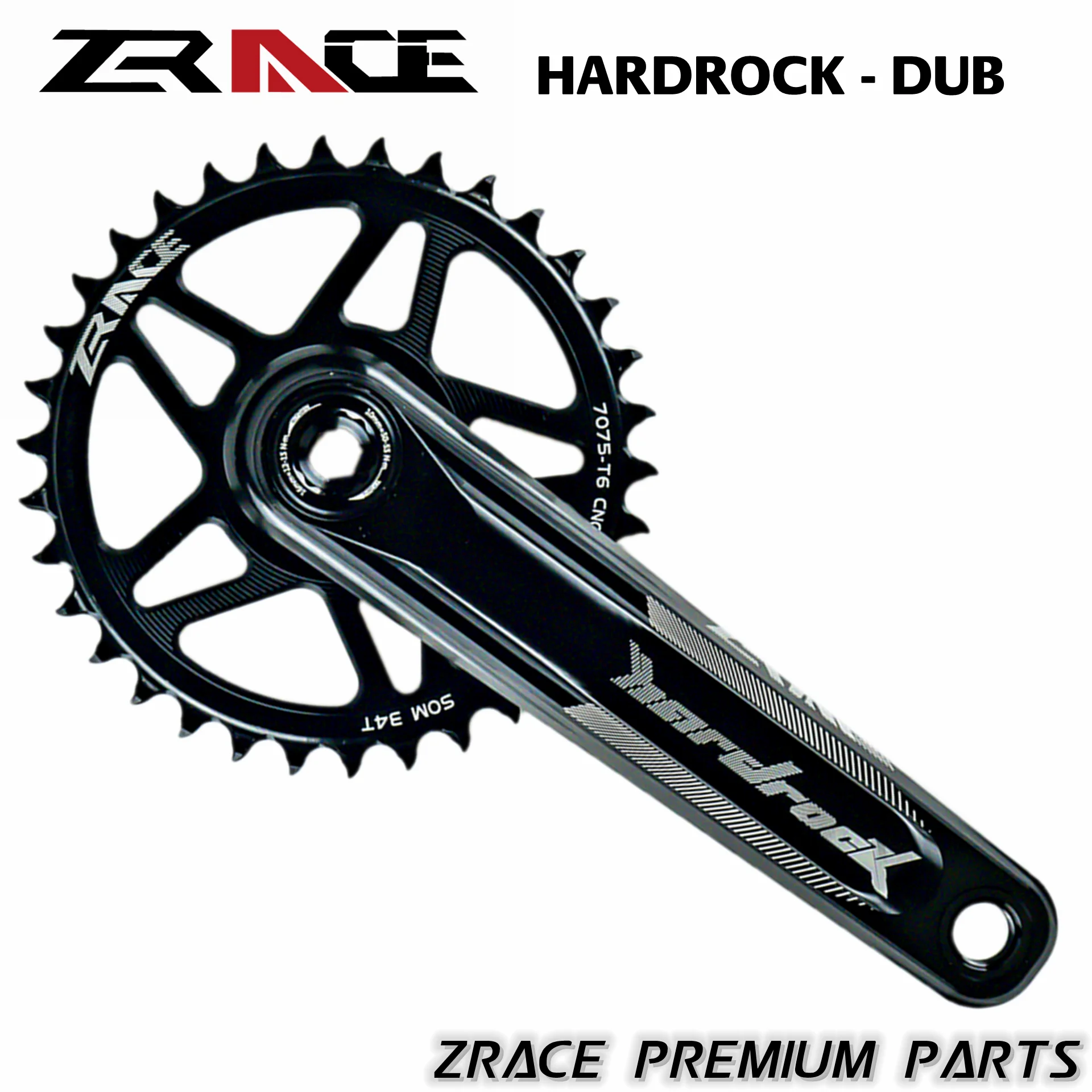 

ZRACE HARDROCK - DUB 1 x 10 11 12 Speed Boost Crankset Eagle Tooth for MTB XC/TR/DH/FR 170 / 175mm,32T/34T/36T/38T,DUB Chainset