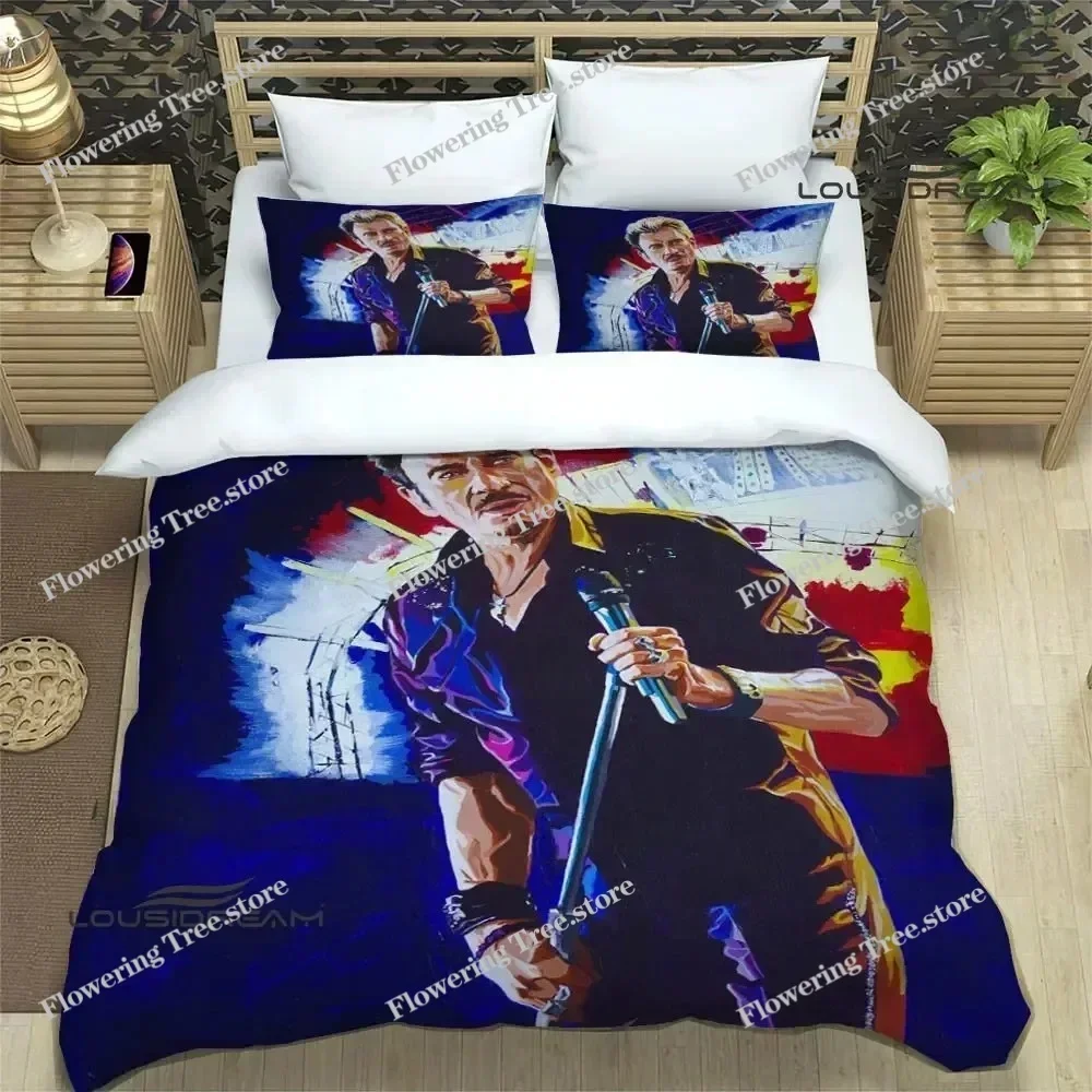 Rock Star Johnny Hallyday Bedding Sets Exquisite Bed Supplies Set Duvet Cover Bed Comforter Set Bedding Set Luxury Birthday Gift