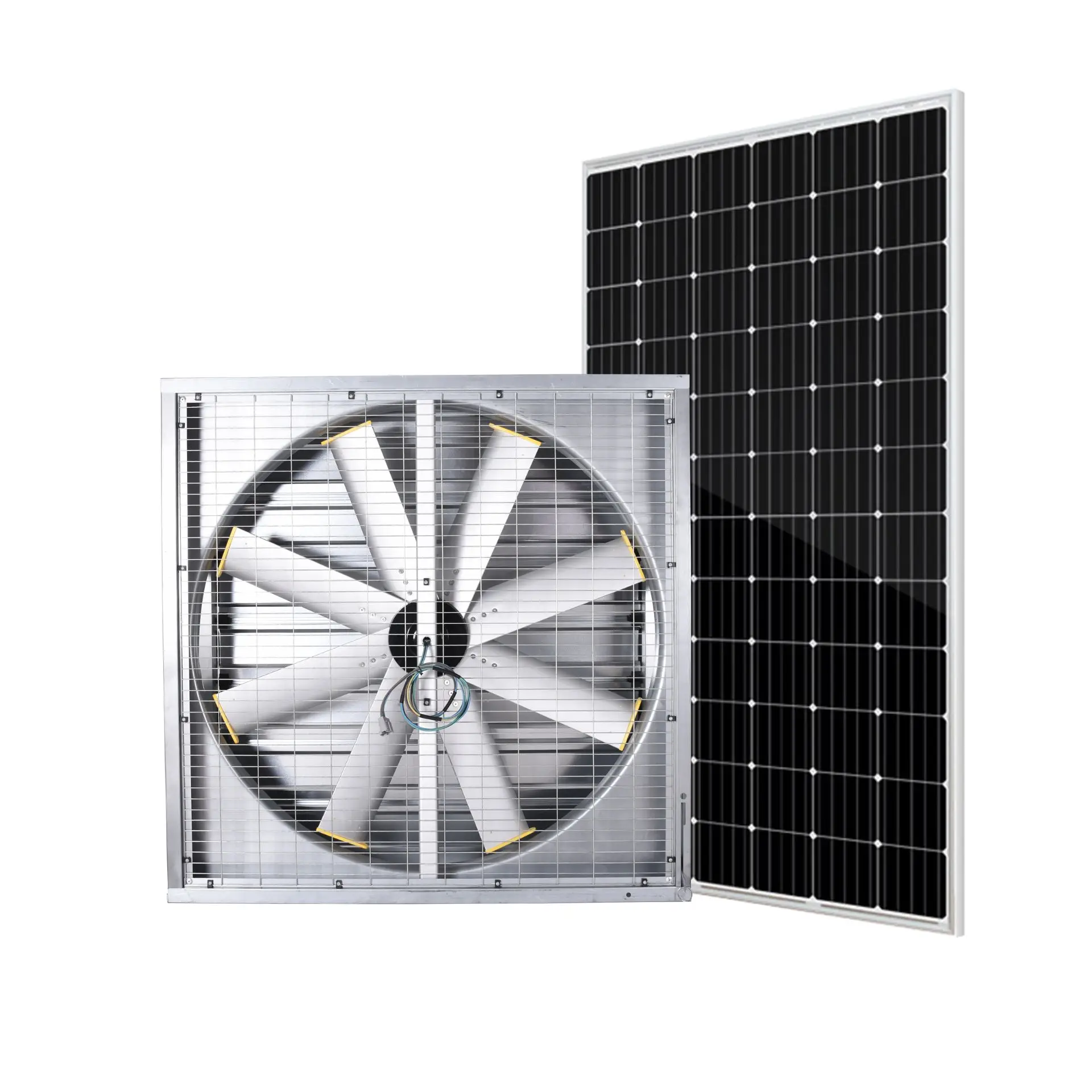 Solar Giant Exhaust Fan Large Size Industrial Outdoor Ventilation Fan 1100W App-Controlled Solar & Adapter Poweredpromote sales