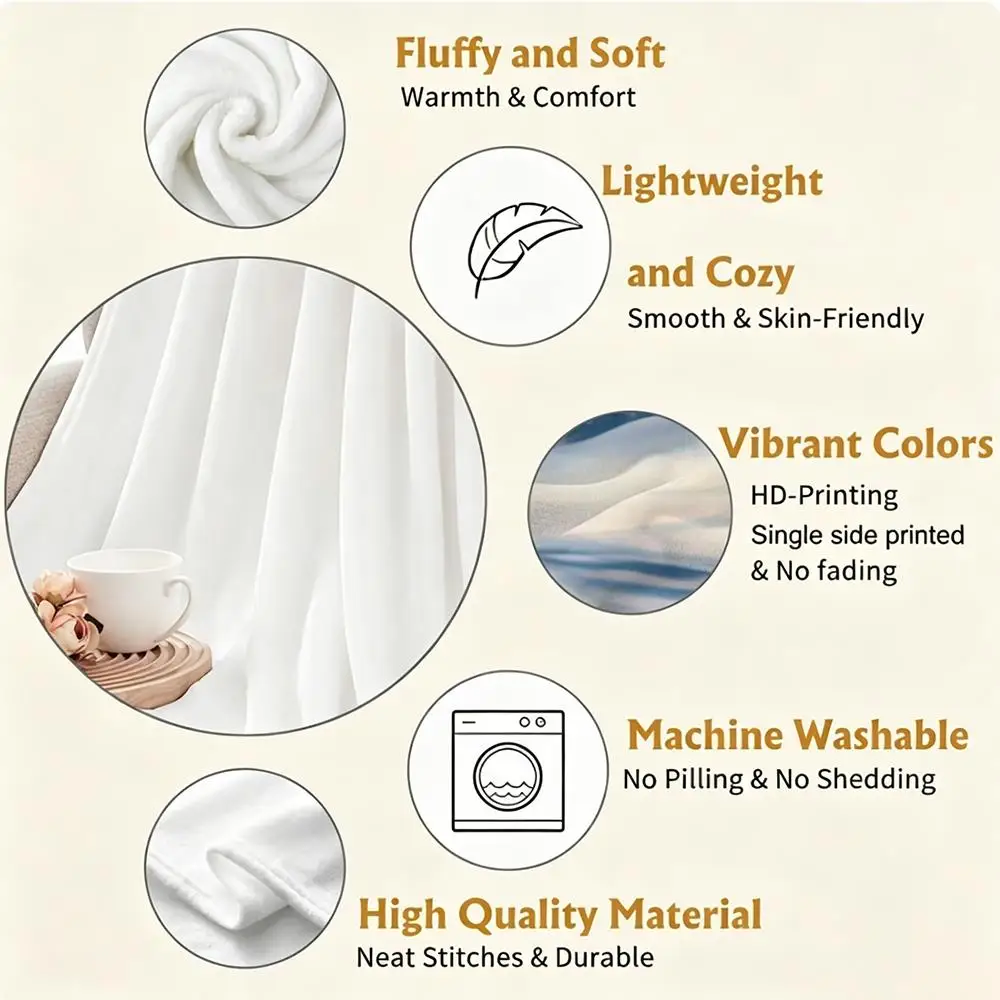 Brand K-KFC Throw Soft Warm Flannel Blanket, Multi-use Throw for Bed Sofa Office, Air Conditioning Nap Blanket