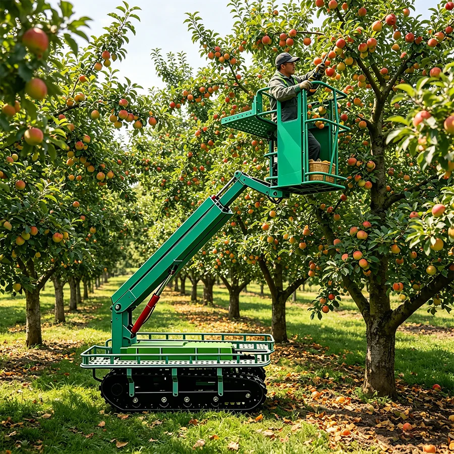 Multi Functional Mobile Wheel 100kg Capacity 2.5m Lifting Height Agricultural Harvesting Platform for Orange Harvesting