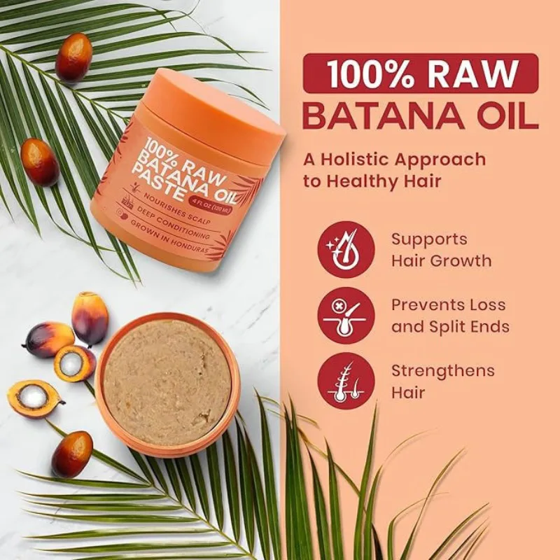 Aceite de Batana crudo orgánico prensado en frío para cabello Natural para hombres para el crecimiento del cabello 100% máscaras de tratamiento puro cuero cabelludo cosmético grueso y fuerte