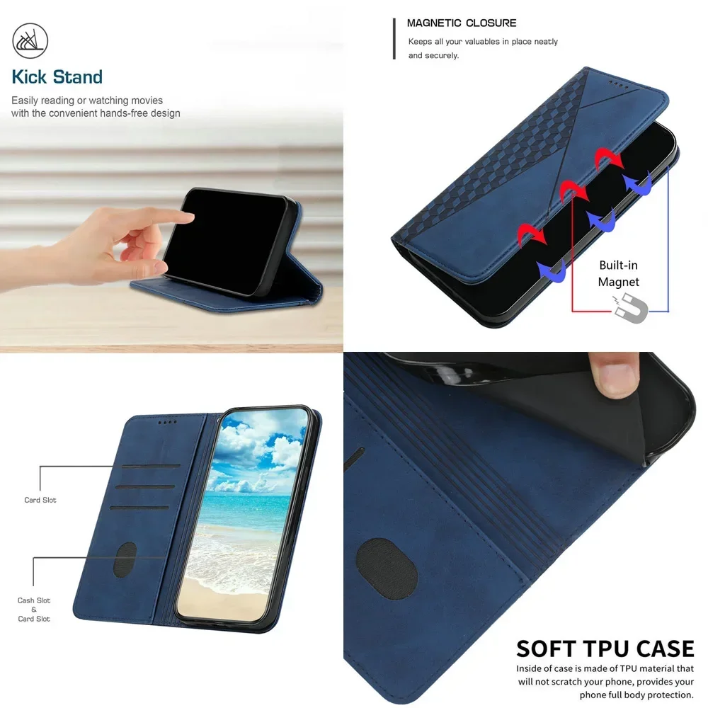 A34 A54 A55 5G Flip Case Leather Texture Book Cover Phone Coque for Samsung Galaxy A55 33 A53 A14 A15 34 72 A23 A25 A35 54 A 55