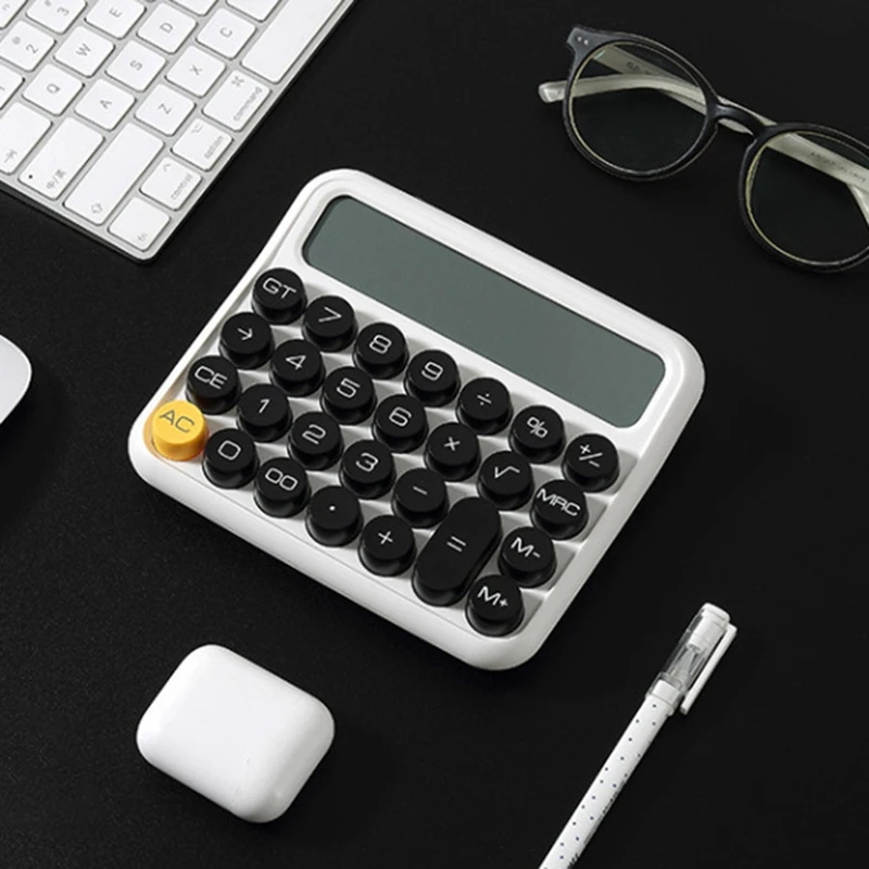 12 Digits Square Calculator Stationery Big Lcd Screen Office Calculator School Dual Portable