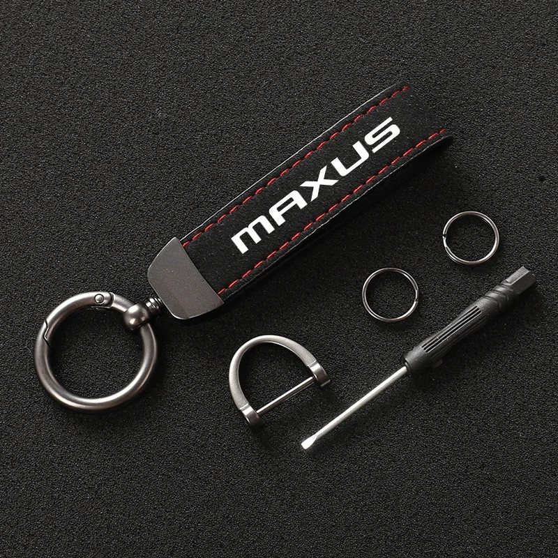 2024 Suede Metal Buckle Car Keychain Business Gift with Logo keyring For Maxus T60 T70 T90 G10 G20 G50 G90 car Accessories