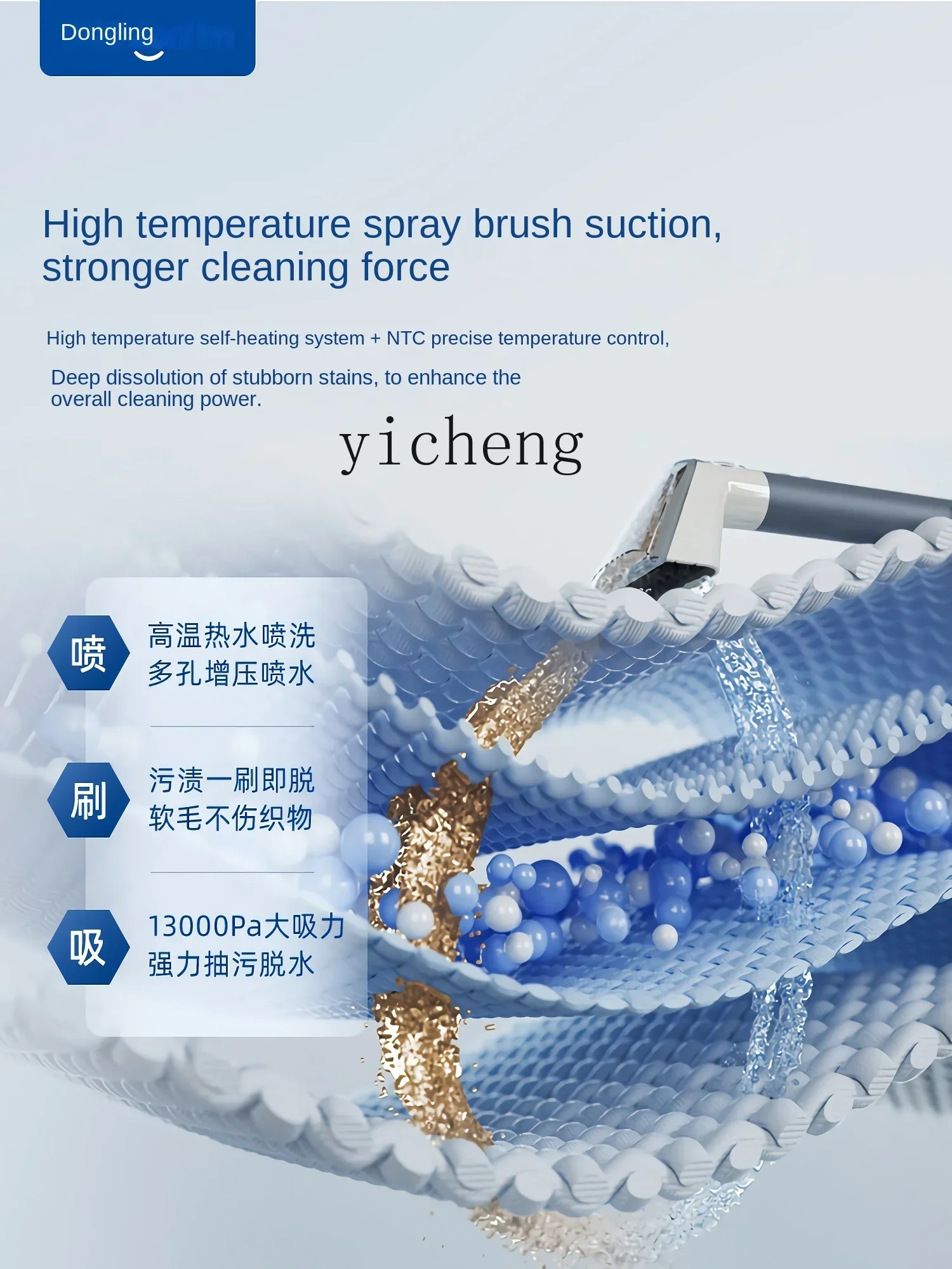 XL Fabric Cleaning Machine High Temperature Steam Spray Suction Curtain Mattress Sofa and Carpet Cleaning Machine