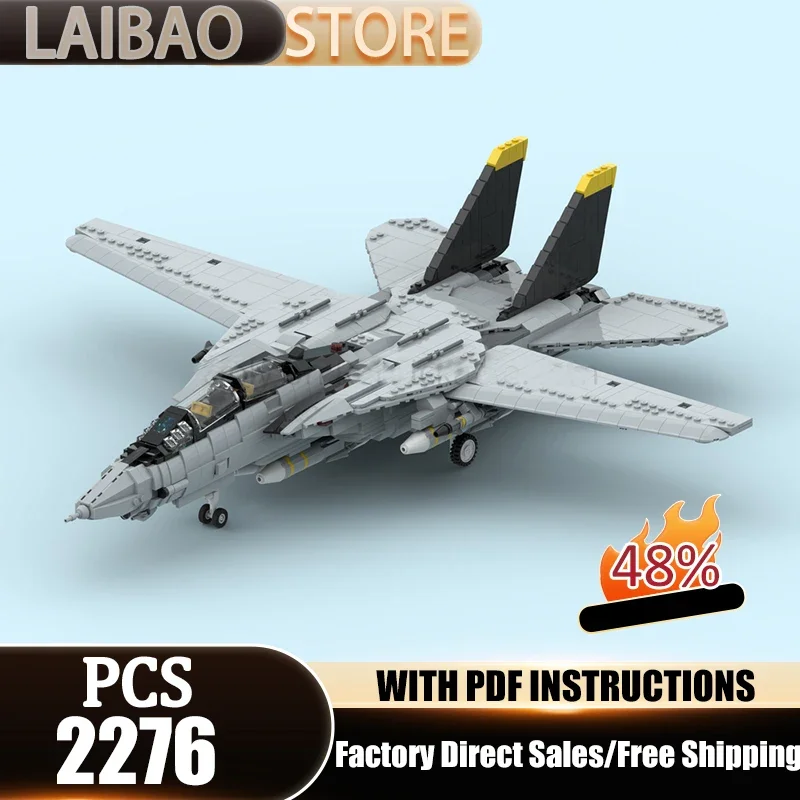 Aerial Fighter Model Moc Building Blocks Tomcat fighter jet Model Technology Bricks Christmas Assembly Toys Constructrion Gifts