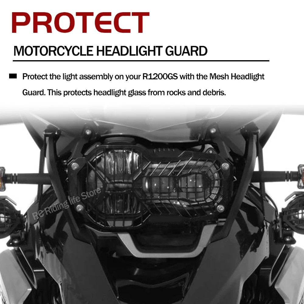 Protector de faros para motocicleta, cubierta de rejilla, parrilla protectora para BMW R1250GS R1200GS Adventure R 1200 1250 GS LC ADV 2014-2022 2023