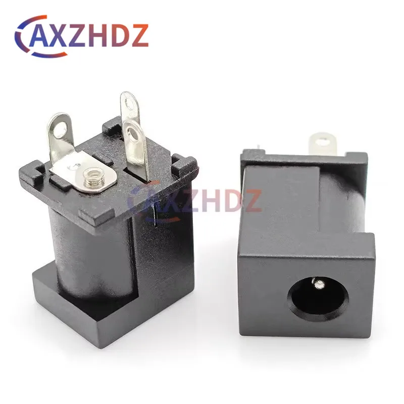10PCS DC Power Plug DC012A Vertical DC Power Socket Female Connector Jack For DC-012A  5.5*2.5mm 180 Degree 5.5×2.1mm 5.5×2.5mm