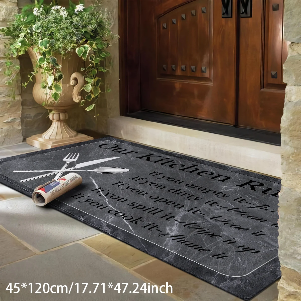 

1pcs Western dining table three piece set, home living room carpet, bedroom sofa mat, entrance door mat