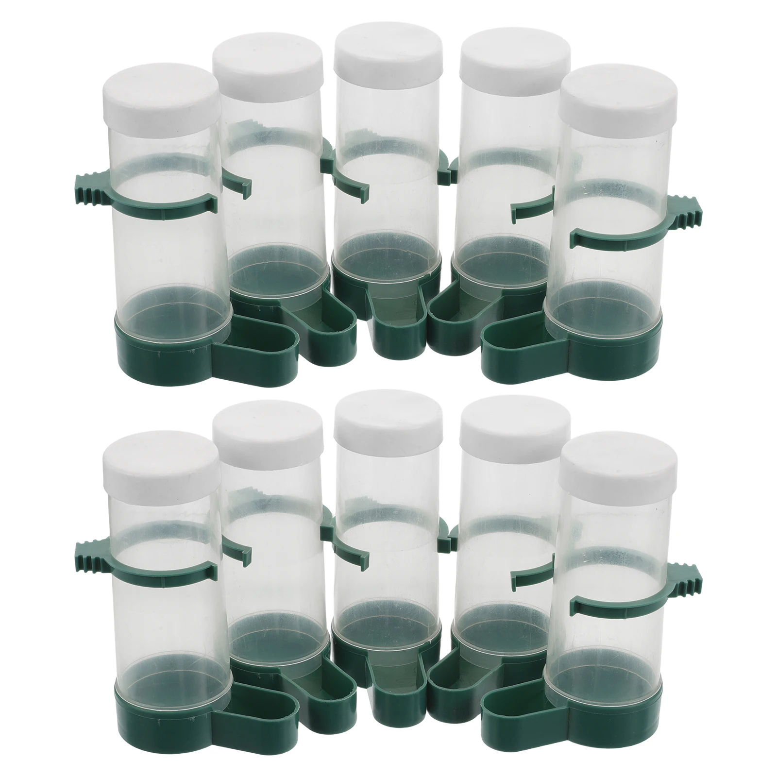 

20 Pcs Feeder Bird Feeder For Cage Automatic Cage Parrot Pigeon Hangable Food Dispenser Plastic Pet Supplies