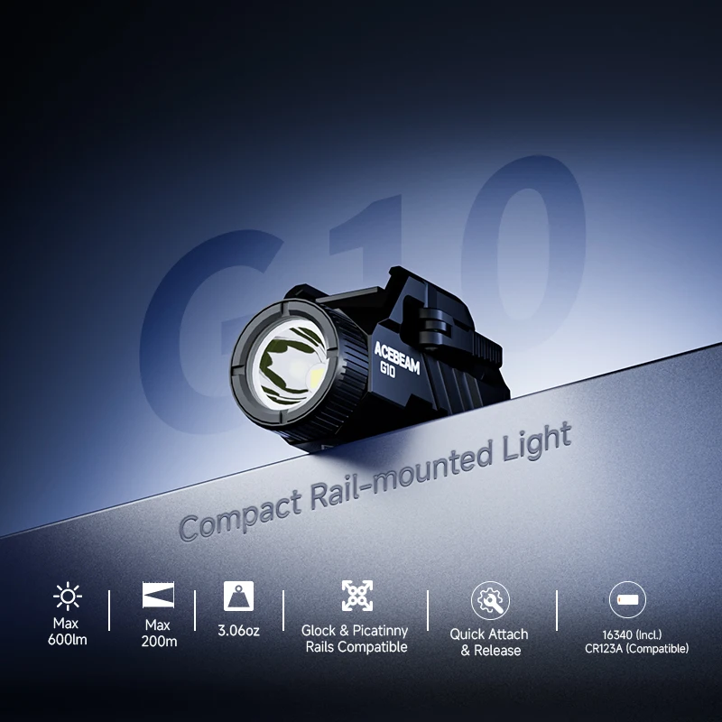 ACEBEAM G10 600 Lumen Tactical Flashlight