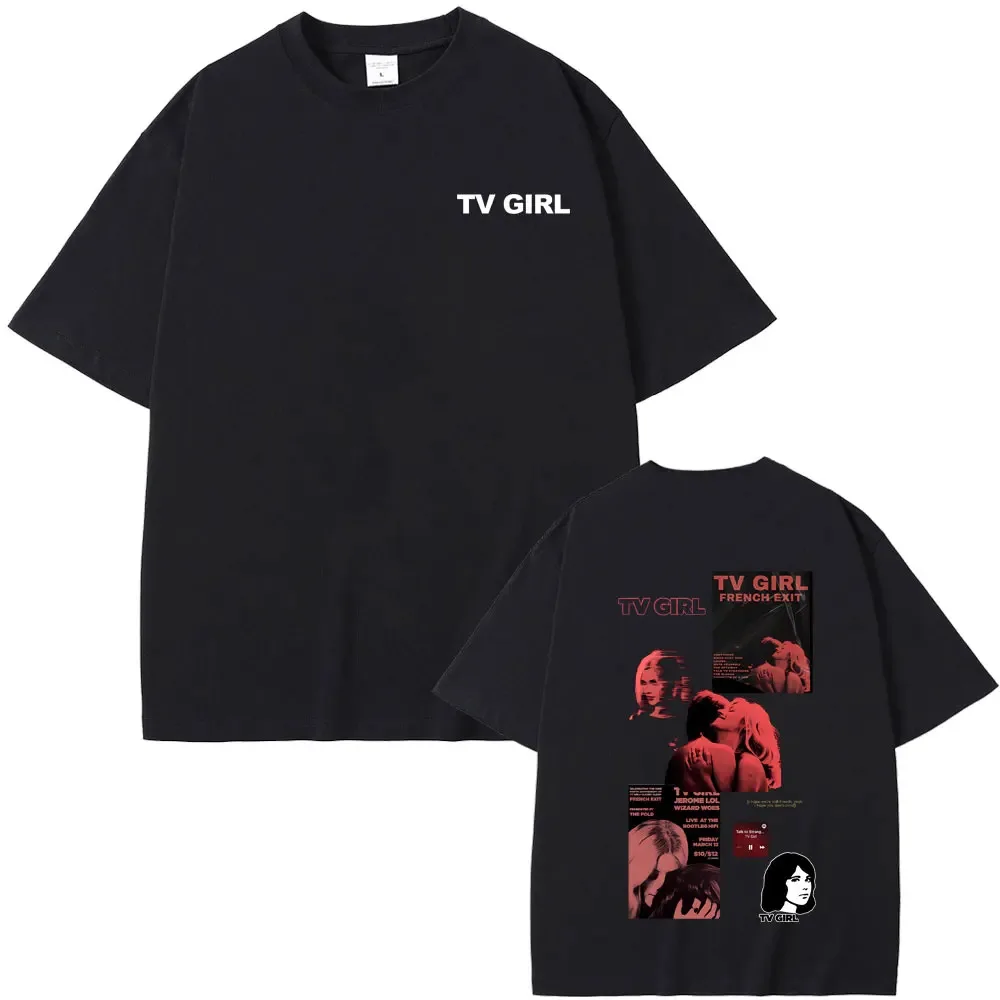 TV Girl Print T-shirts French Exit T Shirt Lovers Rock Tees Music Album Cover Print Tshirt Men Women Casual Oversized Streetwear