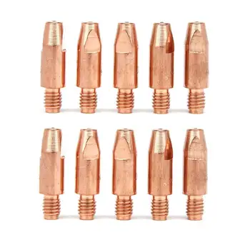 0.8 0.9 1.0 1.2 M6x28 미터법 M6 나사 길이 28mm 노즐 접촉 팁 TB 25 TB25 MB25 25AK MB24 24KD Mig 건 용접 토치 부품