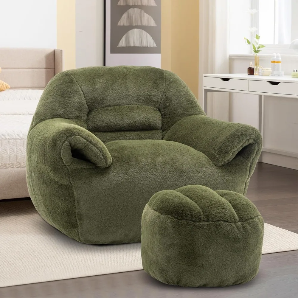 كراسي كبيرة من الجلد الصناعي لغرف النوم وغرف المعيشة مع حشوة شاملة