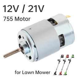 755 DC Motor 12V/21V Universal Motor Replacement Parts for Lawn Mower, Rechargeable Lawn Mower Replaces Electric Motor