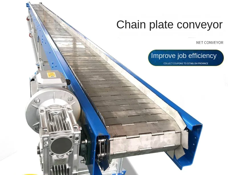 Stainless steel chain plate mesh belt conveyor heavy belt industrial assembly line with high temperature resistance