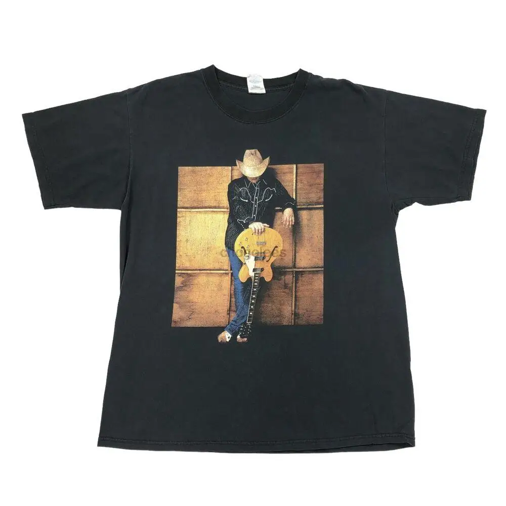 2005 Dwight Yoakam Tour T-Shirt Men Size Large Faded Black Blame the Vain