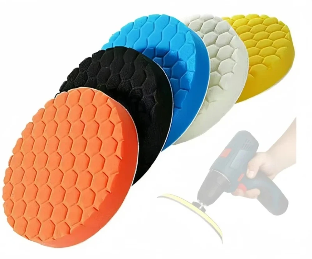 

Полировка и вощение автомобиля, губчатая пластина, шестиугольный узор, отступание, набор пластинок для полировки водного каштана, редукционная пластина