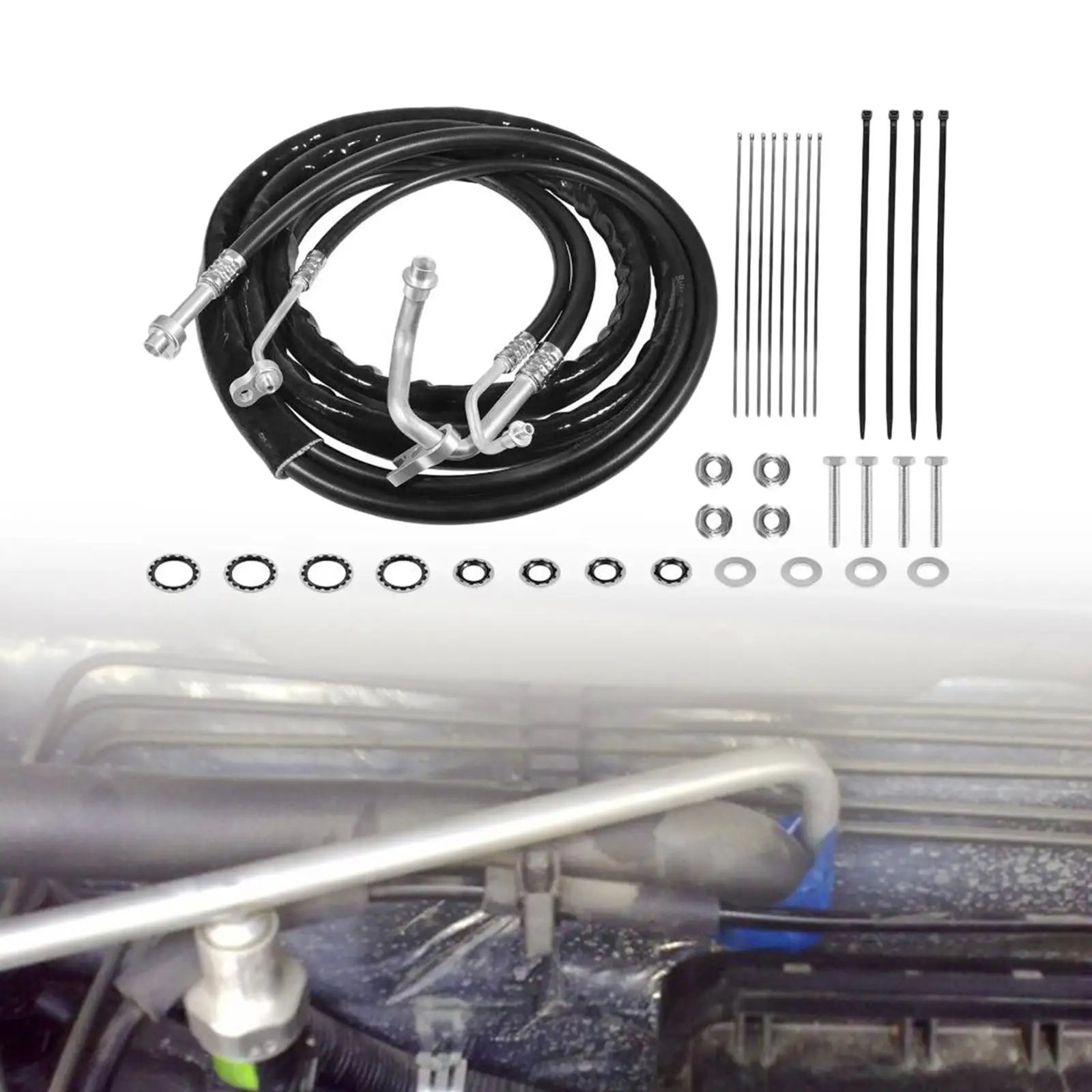 Rear AC Line Set at34653 Rear Auxiliary AC Hose Kit for Chevrolet Traverse Easy Installation Repair Part Sturdy Accessories