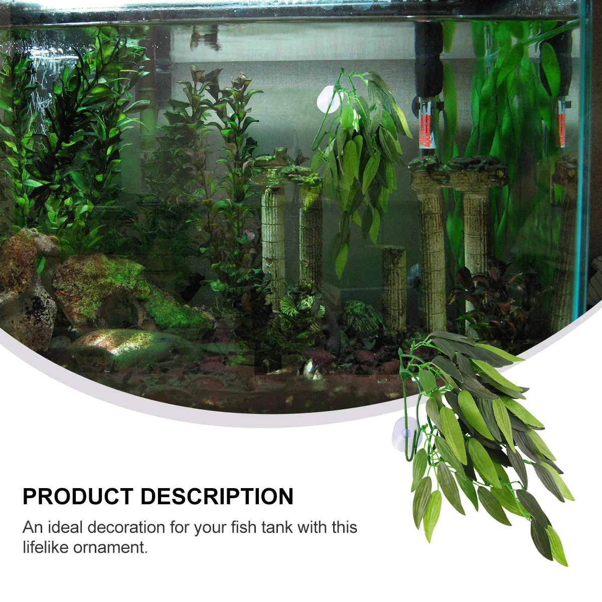 

Lifelike Artificial Aquarium Plants Green Fake Water Grass For Fish Tank Decoration Rattan Ornament Landscape Pet Supplies