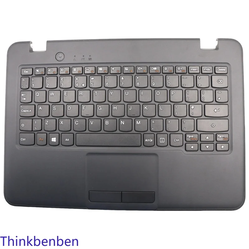 UK English Black Keyboard Upper Case Palmrest Shell Cover For Lenovo 100e Winbook 5CB0Q89803