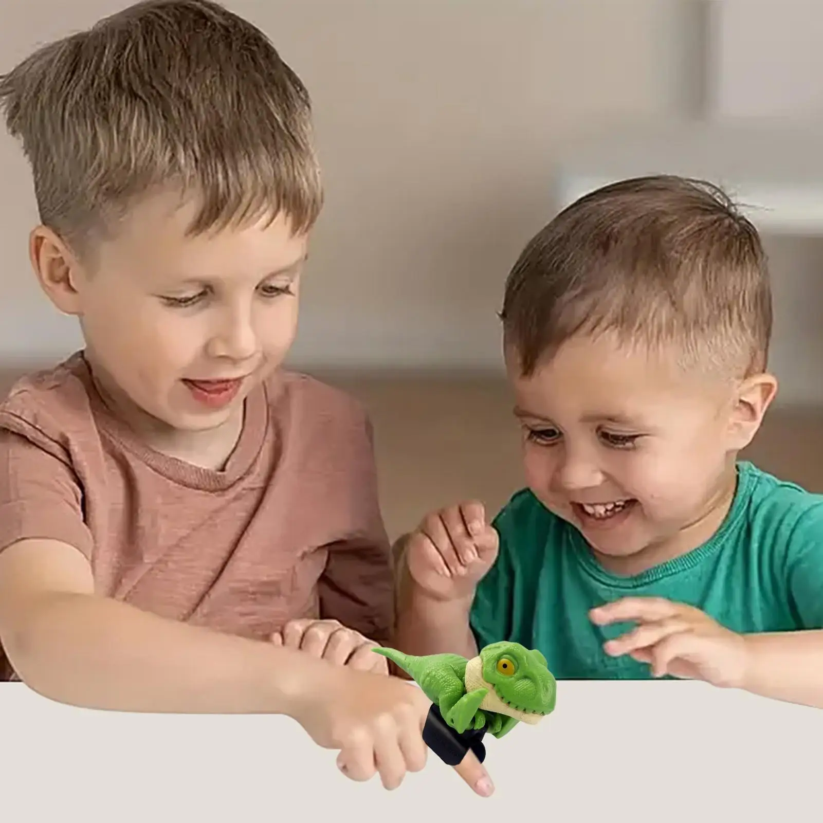 หุ่นนิ้วไดโนเสาร์สร้างสรรค์ ของเล่นเด็ก สนุกสนาน ของเล่นไดโนเสาร์เหมือนจริง รูปทรงปลายนิ้ว สำหรับวันเกิด เด็กวัยหัดเดิน เล่นสนุก