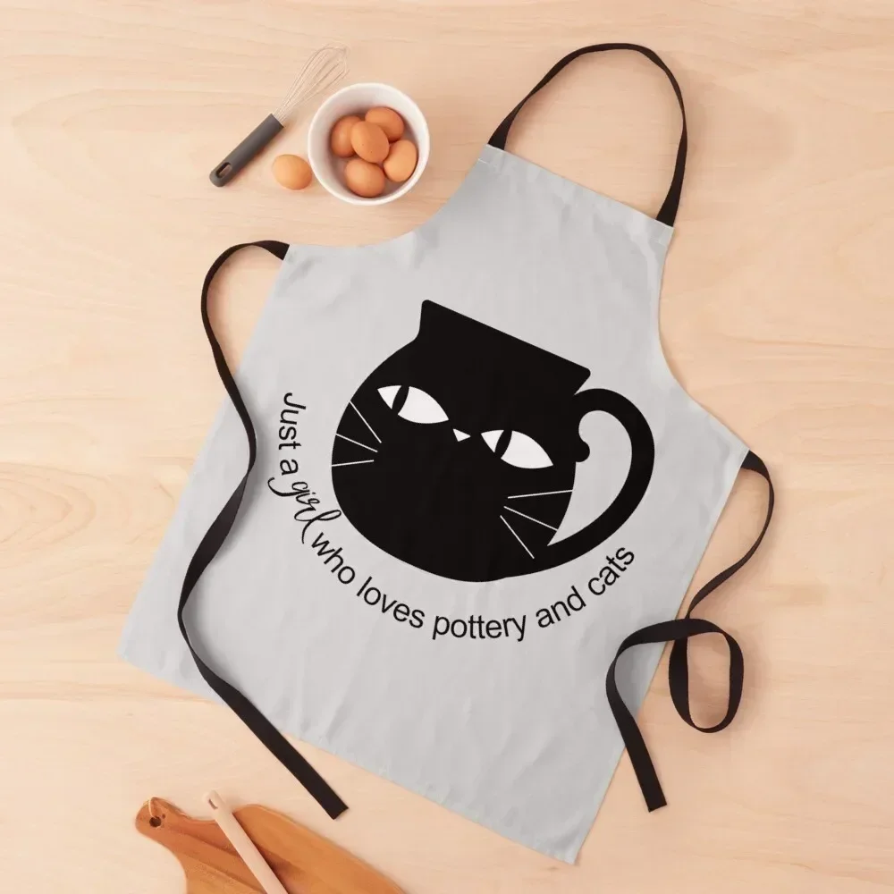 

Just a girl who loves pottery and cats Apron kitchen girl Professional Barber Custom Womens Dresses Apron