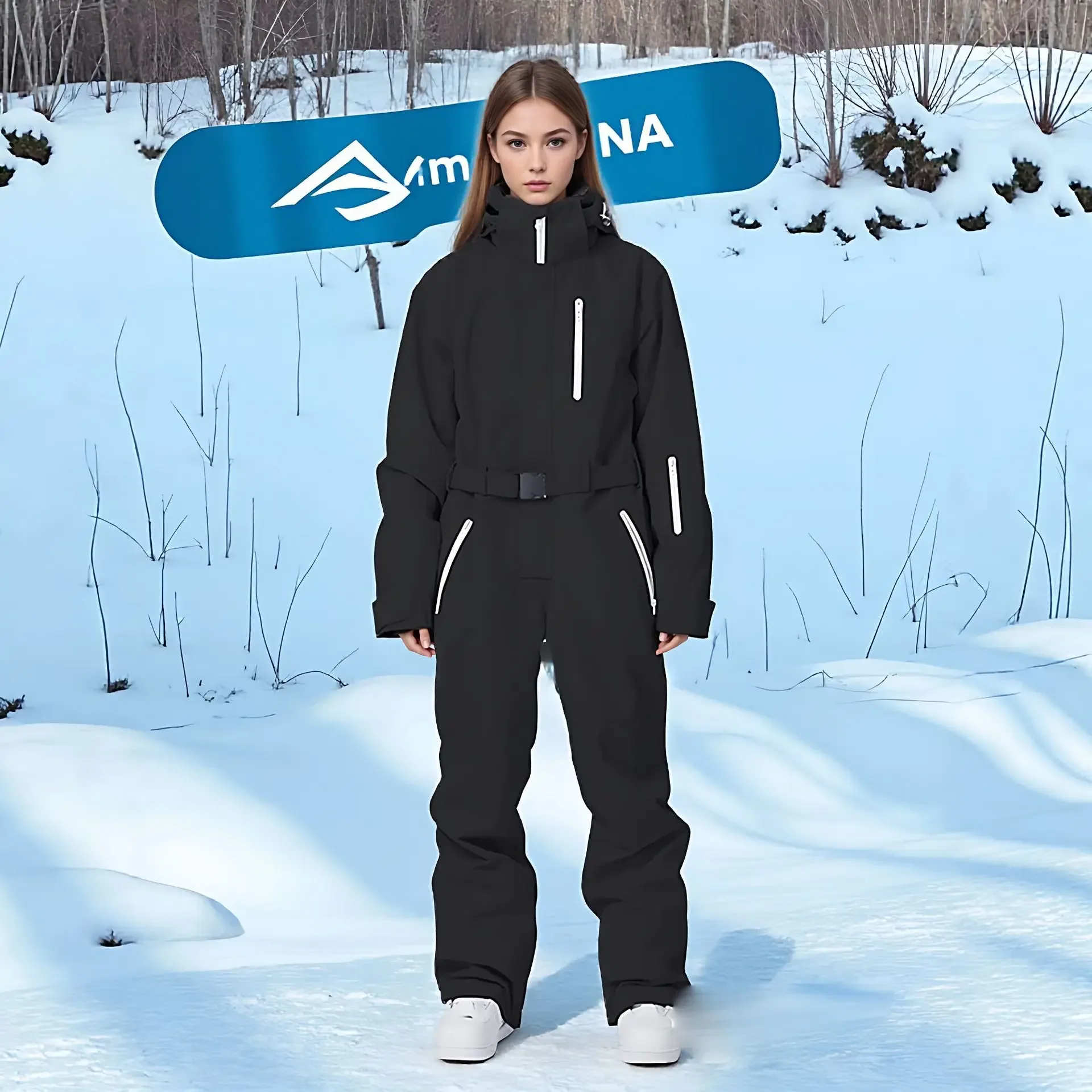 Outdoor Windproof Snowboard Outfits Clothes Winter New Skiing Suites Couple Waterproof Snow Jumpsuit Women Warm Ski Tracksuit