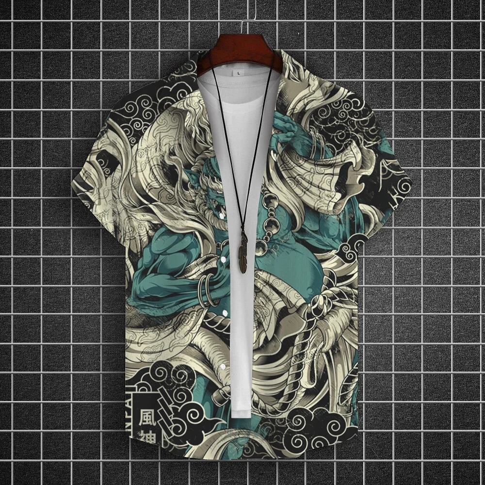 

Skull Men'S Shirt Ghost Retro 3d Fashion Shirt For Man Hawaiian Shirt Short Sleevestreetwear Button Top Daily Party Men Clothing